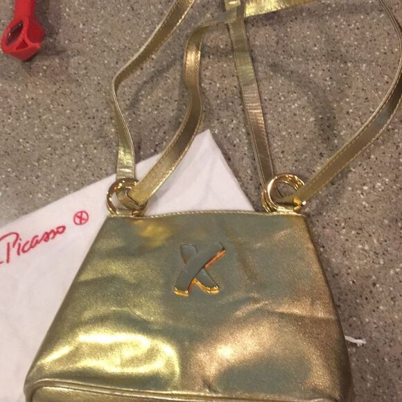 Plains  Picasso gold purse cross body - Picture 1 of 8